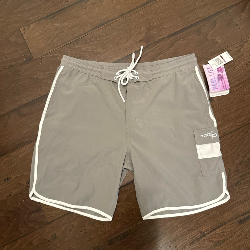 Reef Life NWT XL Men's Gray Swim Shorts